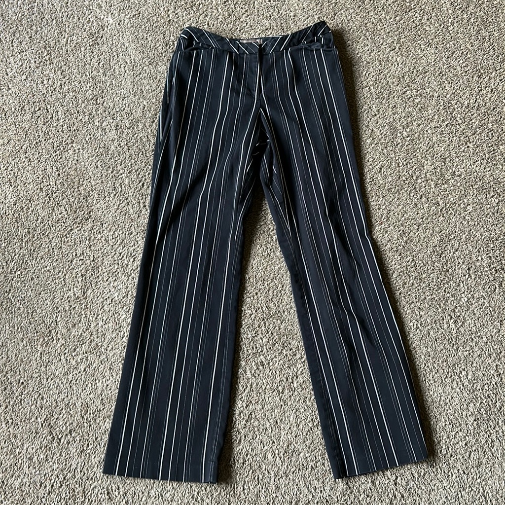 Pinstripe B&W Trousers